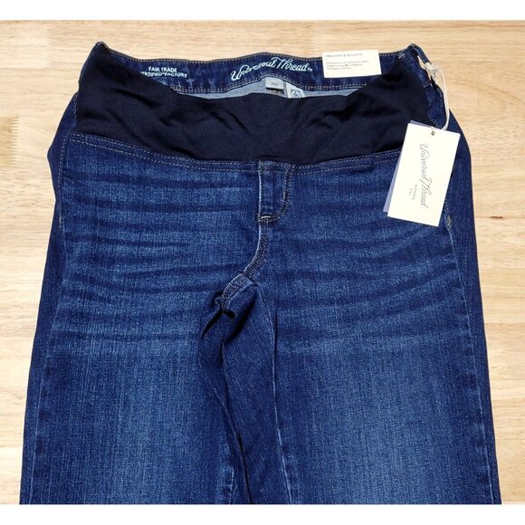 Universal Thread Dark Wash Adaptive Zippered Leg Bootcut Jeans -- Size 10 30R - Picture 4 of 10